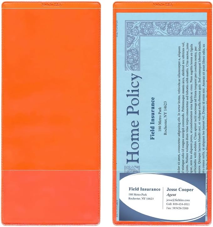 StoreSMART - Orange Plastic Policy Holders - 25 Pack - INS30-O-25 by StoreSMART