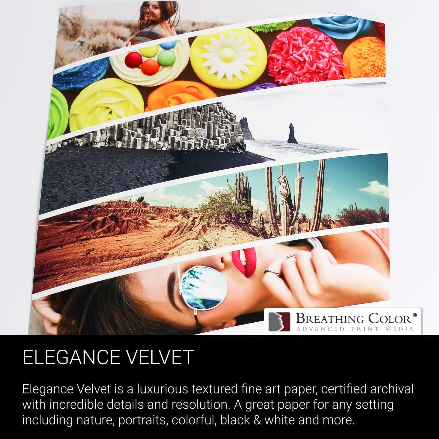 Elegance Velvet 17 in x 22 in, 25 Sheets is a Premium Matte 310 gsm, Cold Pressed Bright White Museum Grade Fine Art Inkjet Paper, Compatible with Most Dye-Based and Pigment Printers