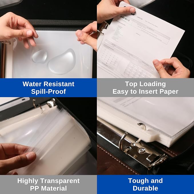 50 Sheet Protectors 8.5 x 11 for 3 Ring Binder, Heavy Duty Clear Page - Image 3
