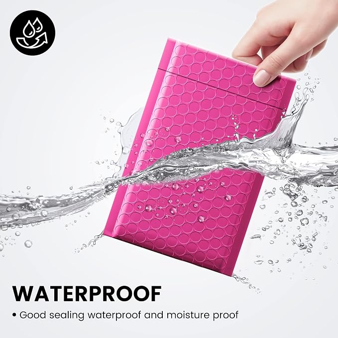 Fuxury Bubble Mailers 4x8" 800 Pack Pink Bubble Mailers Usable Size 4x7” Small - Image 4