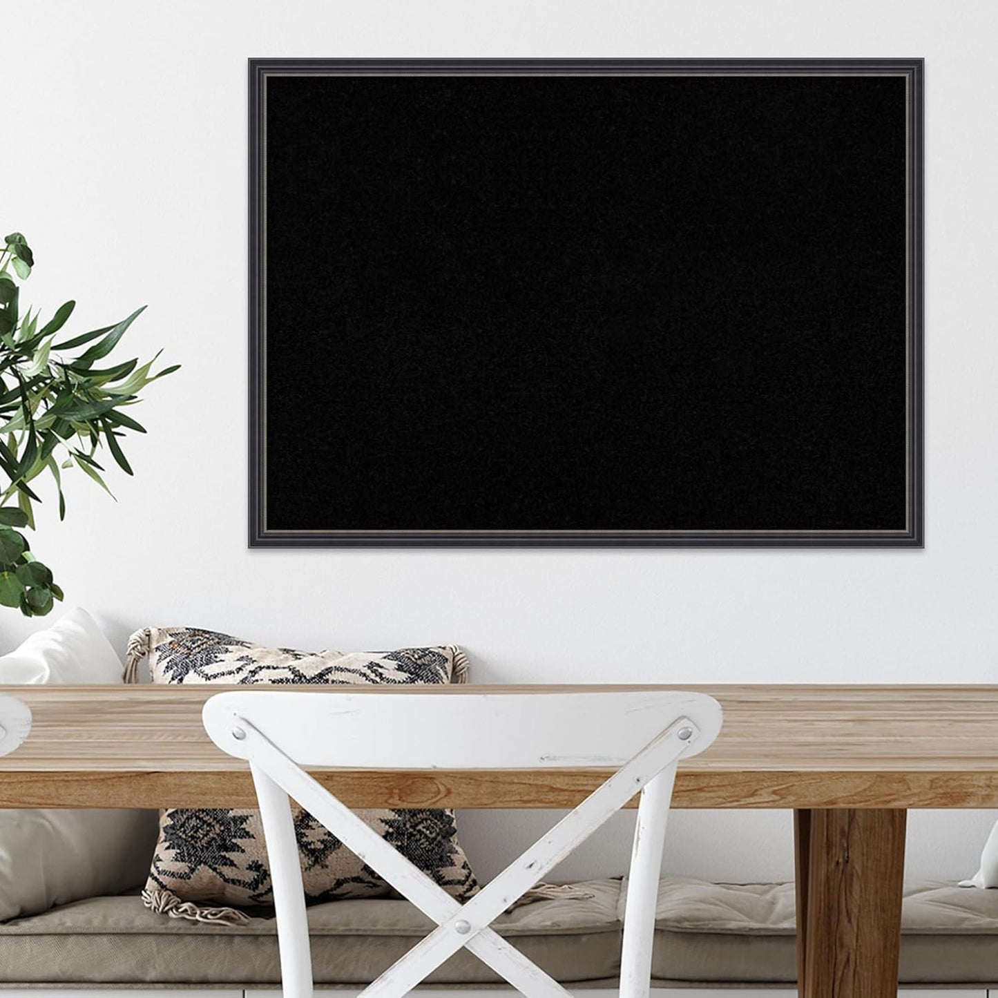 Amanti Art Black Cork Board for Wall, 21x29 Vision Board with Black Wood Frame, Medium Corkboard Office Decor for Home Organization, Traditional Corkboard Pinboard to Display Items for Home