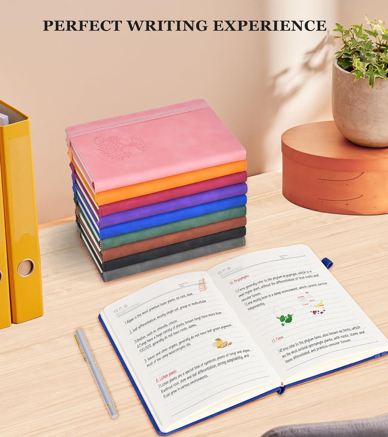 Lined Journal Notebook for Men & Women,200 Pages A5 Hardcover Leather Notebook (5.9"x8.5"), Travel Journal for Work, School, Business Writing, Note Taking, Notepad Diary (Navy)