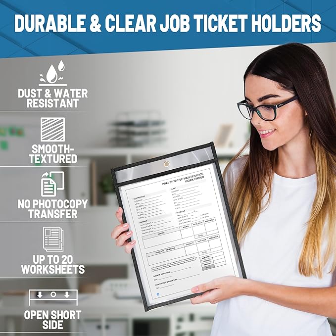 30 Pack Job Ticket Holders 8.5x11 - Image 3