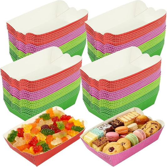 60 Pack Paper Food Trays, 2lb Pack Disposable Serving Trays, Disposable Paper by Unknown