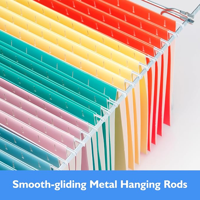 25 Packs Hanging File Folders, Cherry Pink Hanging File Folders Letter Size - Image 5