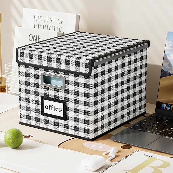 Decorative File Organizer Boxes Office Document Storage - Image 5