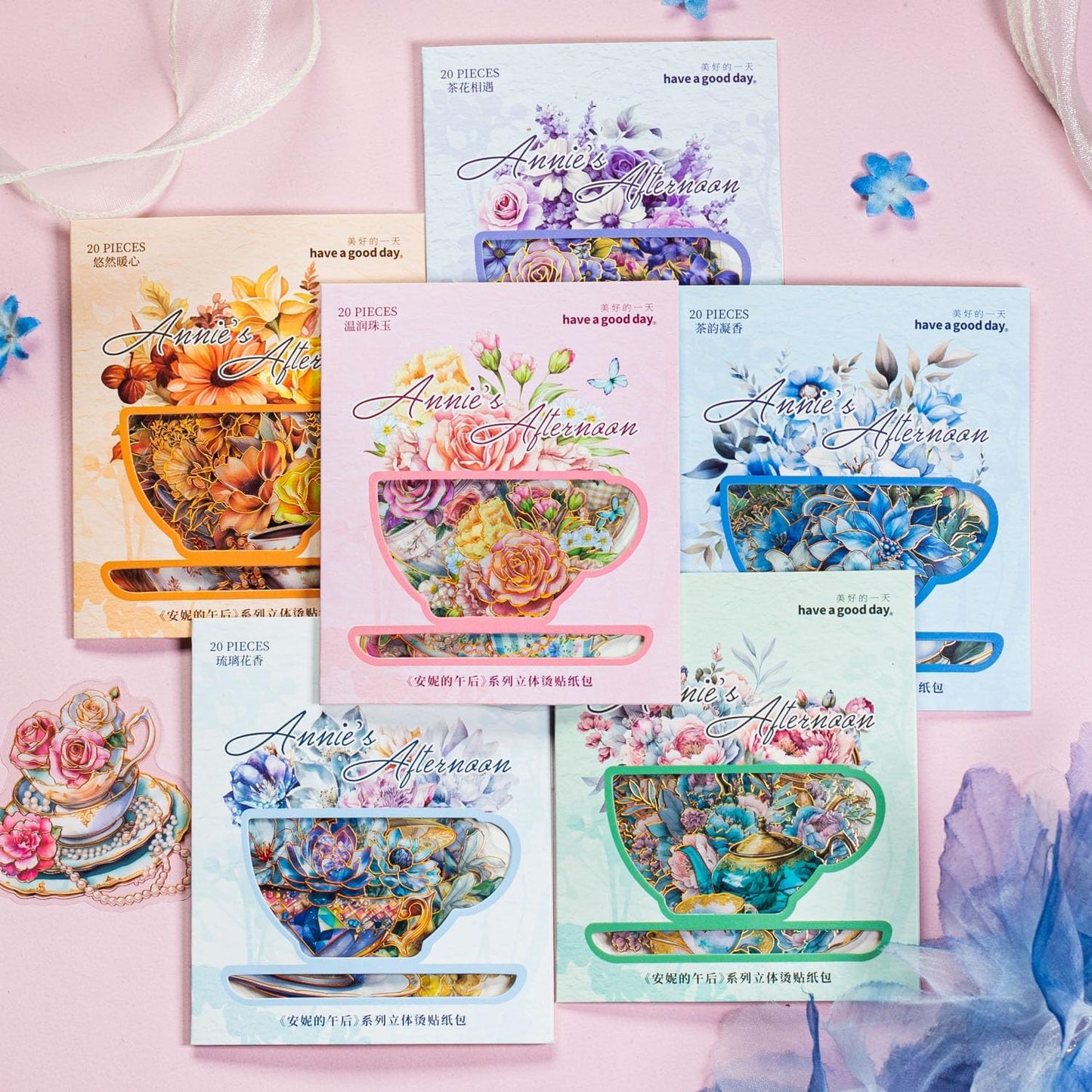 Alideco 120pcs Scrapbook Stickers Hot Stamping Flower Scrapbooking Junk Journal Crafts Embelishment Decoration Diary Stickers (annidewuhou)