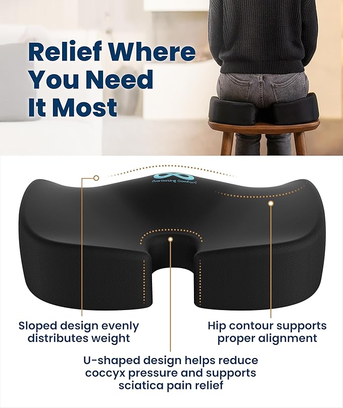 Everlasting Comfort Doctor Recommended Memory Foam Seat Cushion - Image 3
