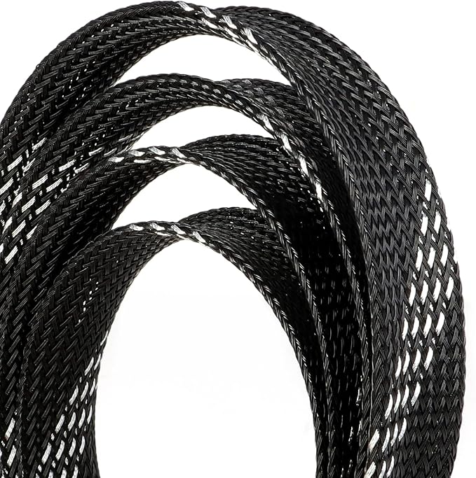 25ft PET Expandable Braided Cable Sleeve 5/8inch Pet Braided Cable Sleeve - Image 2
