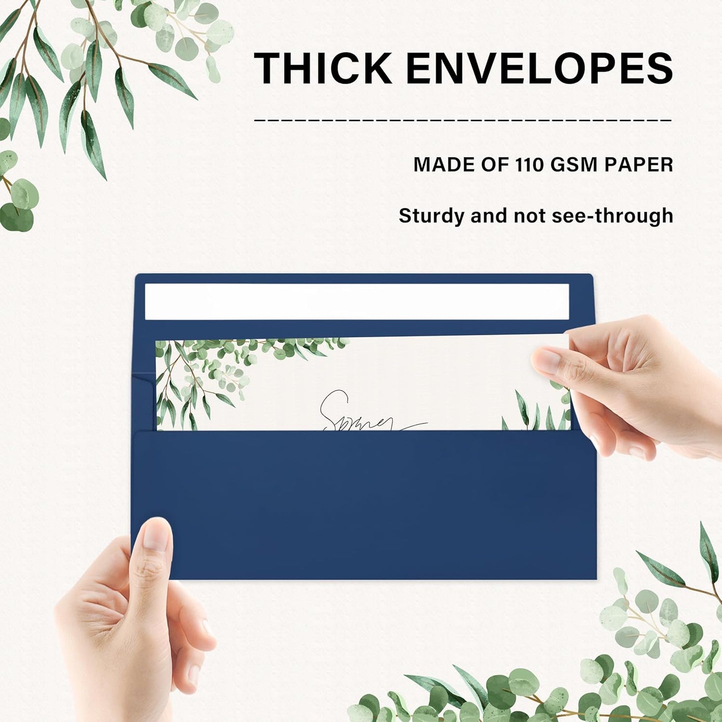 200 Pack #10 Business Envelopes, Self Seal Standard Navy Blue Envelopes for Secure Business & Legal Mailing, Office, Checks, Letter, Invoices, 4 1/8 x 9 1/2 Inches