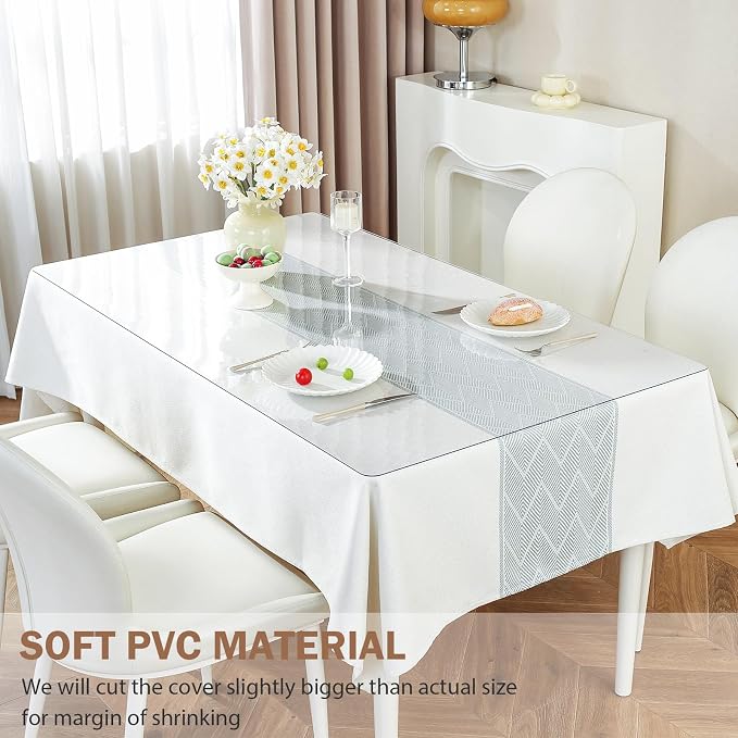 LovePads Clear Desk Mat 20 x 48 Inch, 1.5mm Thick Clear Table Protector - Image 4