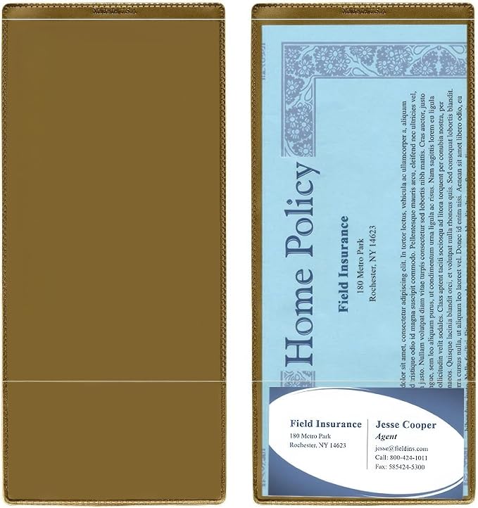 StoreSMART® - Gold Plastic Policy/Lotto Ticket Holders - 300-Pack - by StoreSMART