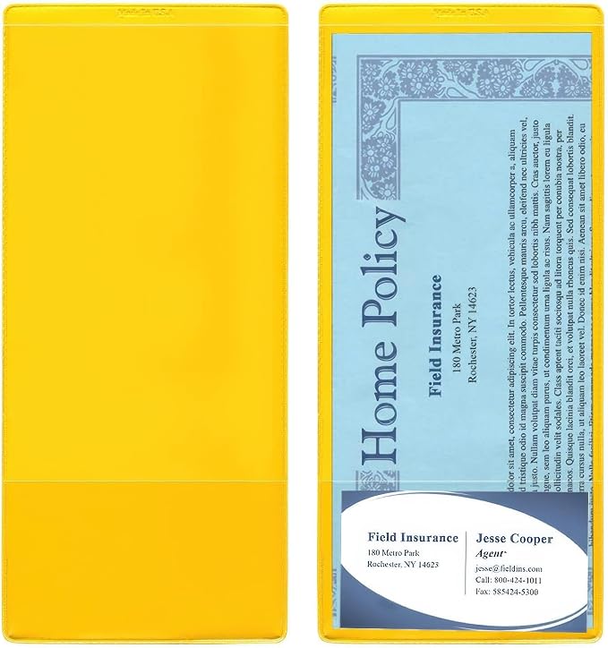 StoreSMART - Yellow Plastic Policy Holders - 10 Pack - INS30-Y-10 by StoreSMART