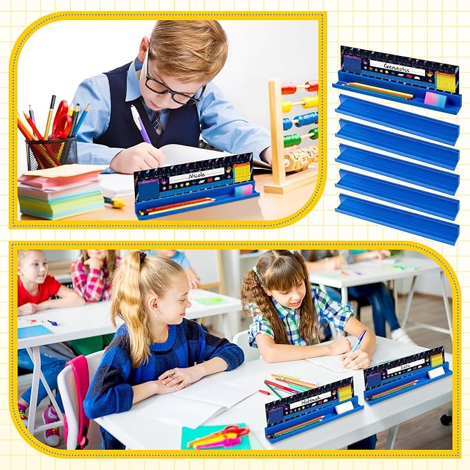 PerKoop 20 Pcs Classroom Desk Name Plates Holder Set Index Cards Storage - Image 5