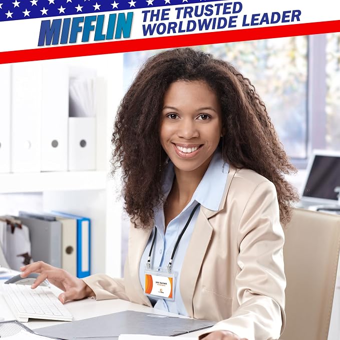 MIFFLIN-USA - Bulk Flat Lanyards w/Two Bulldog Clips - 39 Inch, 50 PK - - Image 9