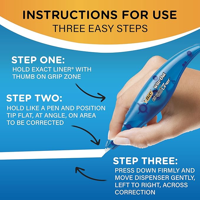 BIC Wite-Out Brand Exact Liner Correction Tape, 19.6 Feet, Clean and Easy to - Image 8