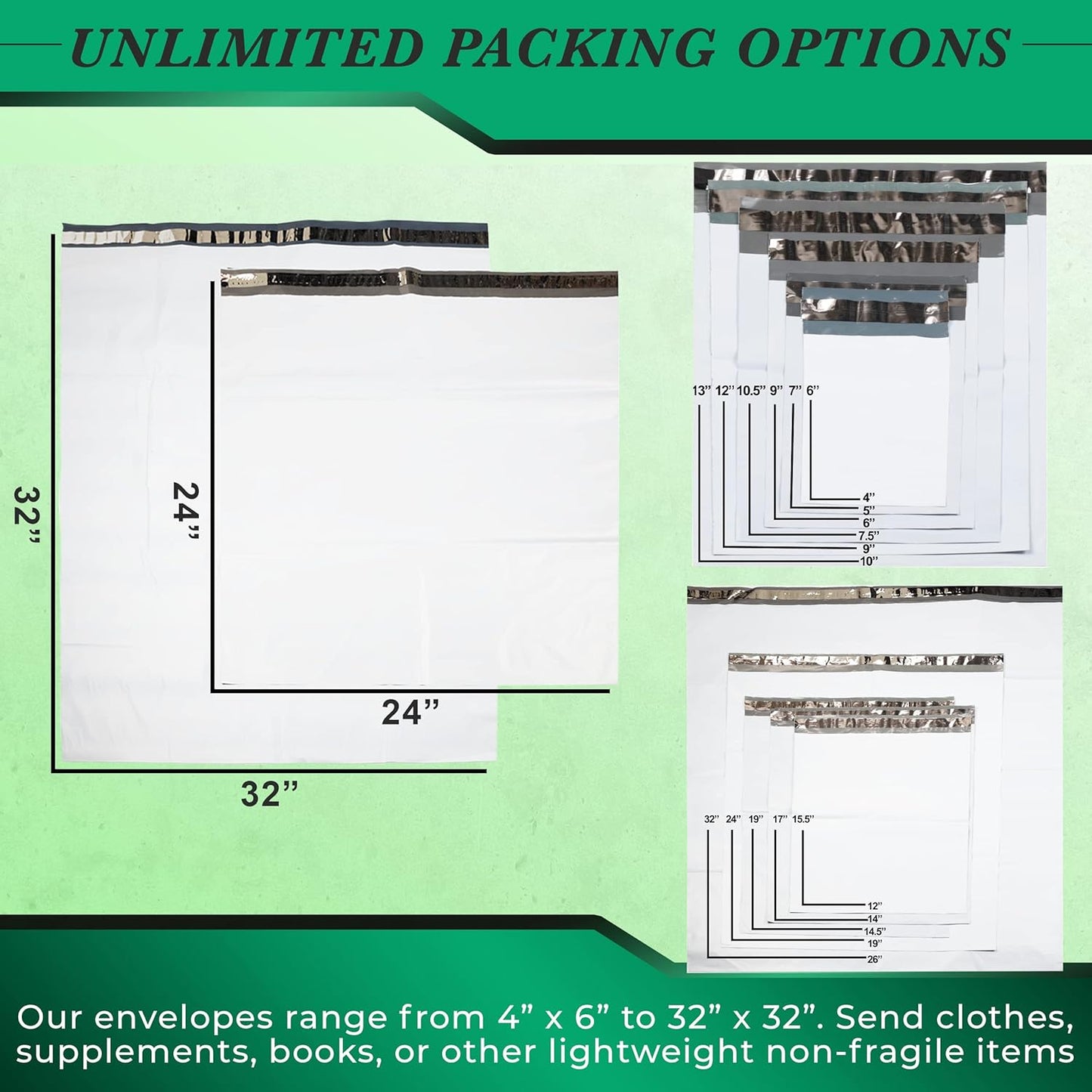 2000 Pack Secure Seal White Poly Mailers - 6x9 Safe Shipping Bags - E-Commerce Self Sealing 2 Mil Poly Envelopes