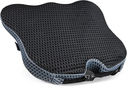 Wedge Car Seat Cushion for Better Visibility & Sciatica Pain Relief by DreamerCar