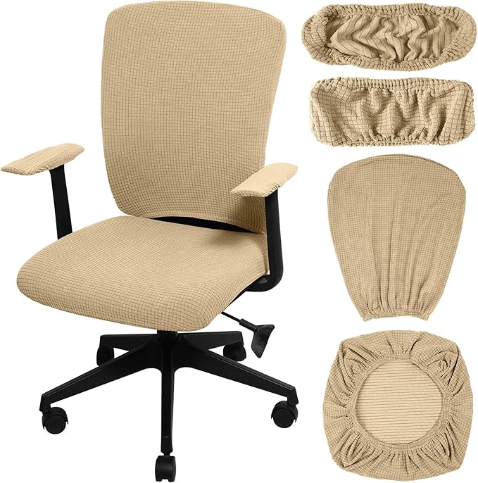 Tallew 4 Pcs Office Chair Covers Set Computer Universal Protective Stretchable by Tallew