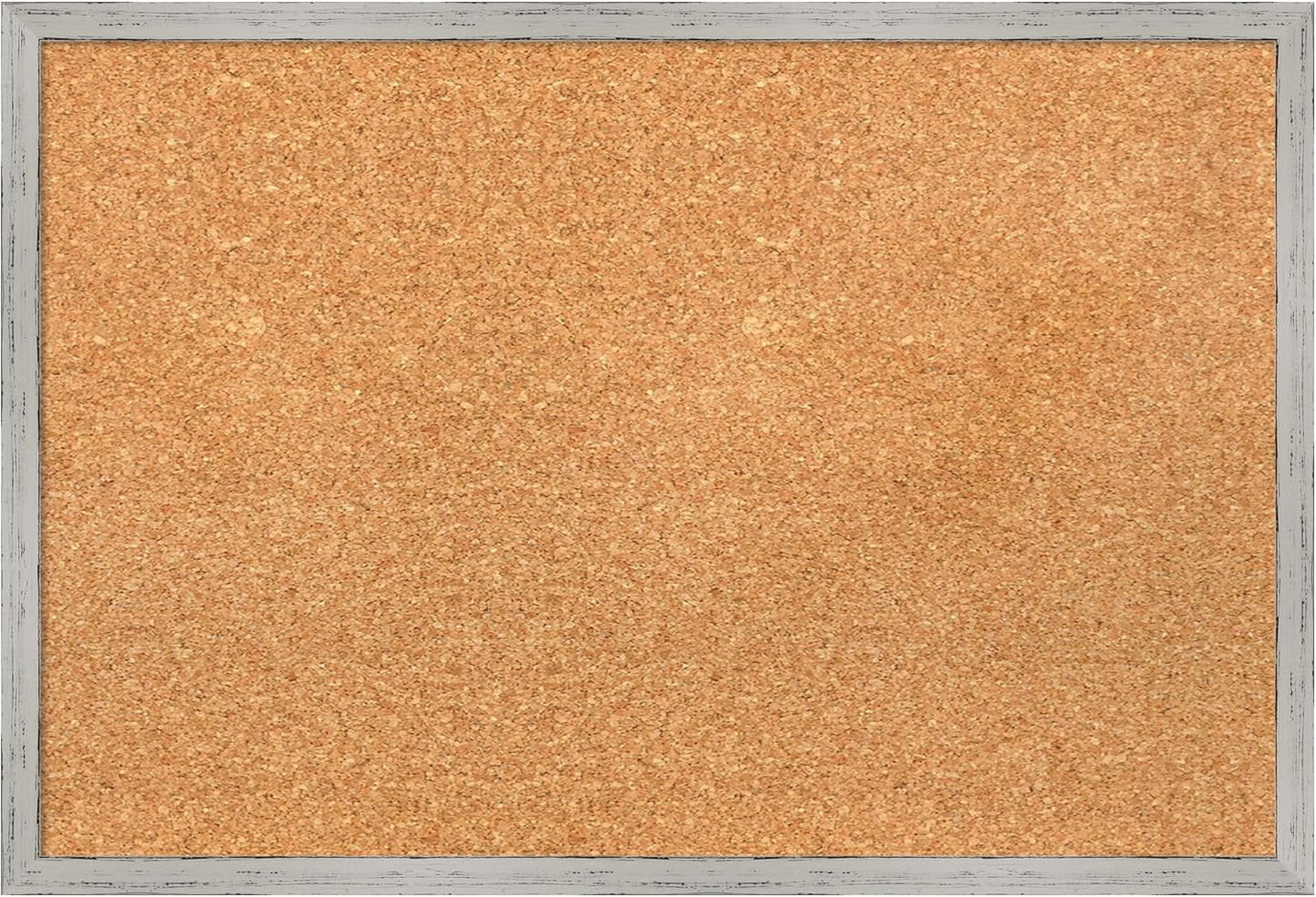 Amanti Art Natural Cork Board for Wall, 17x25 Vision Board with White Frame, Medium Corkboard Office Decor for Home Organization, Cottage Corkboard Pinboard to Display Items for Home Organization in