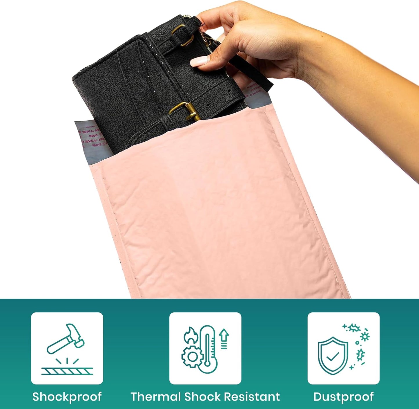 Levex - #0000 4" x 6" [10 Pack] Light Pink Poly Bubble Mailers, Padded Envelope Mailers, Packing Envelope & Mailing Bags for Shipping