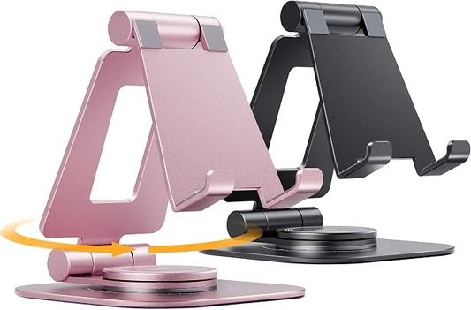 Nulaxy 2-Pack 360 Rotating Phone Stand, Fully Adjustable Foldable Phone Holder by Nulaxy