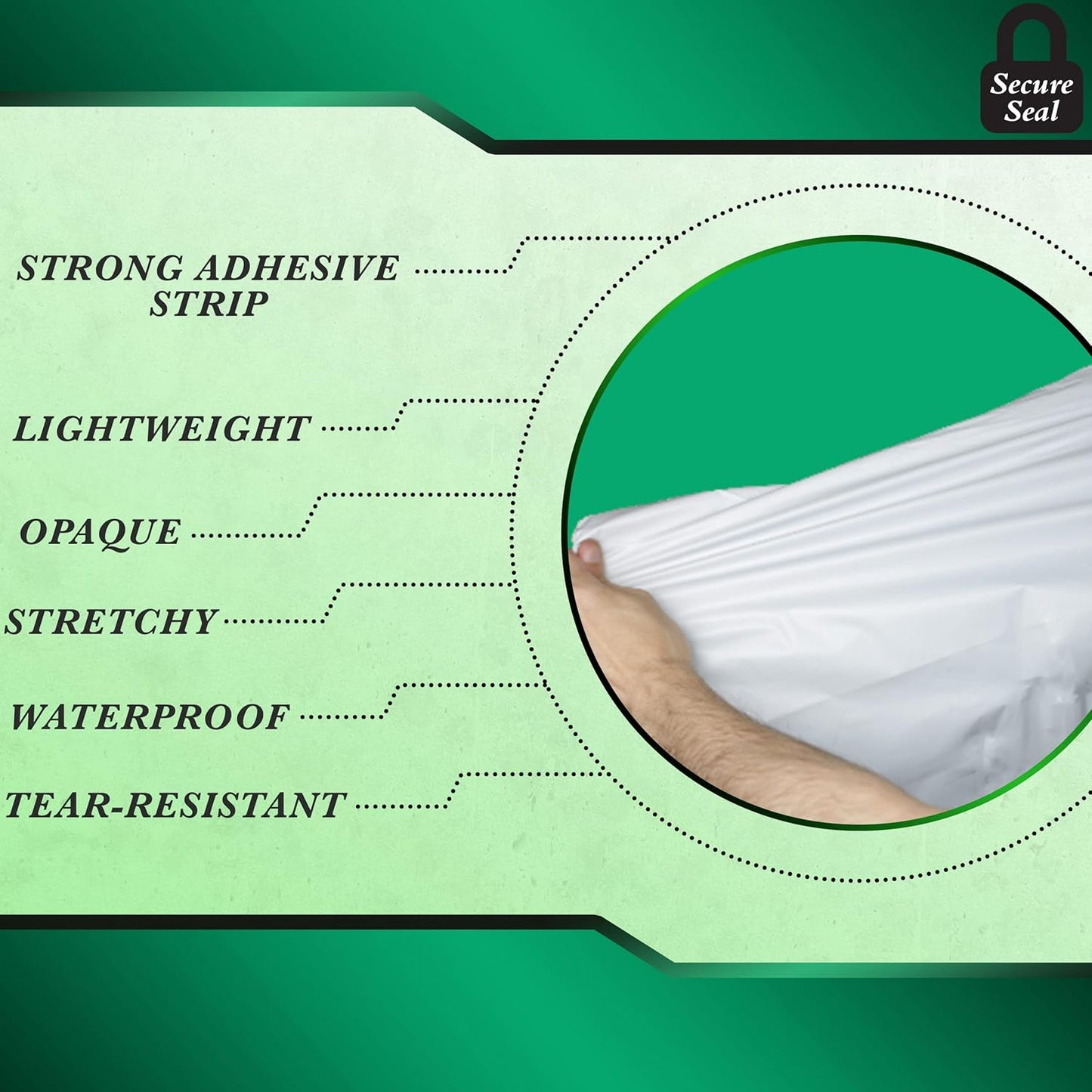 1000 Pack Secure Seal White Poly Mailers Shipping Bags - Safe Shipping with 9x12 Mailers Poly Bags - E-Commerce Poly Bags for Shipping - Self Sealing 2 Mil Poly Shipping Envelopes