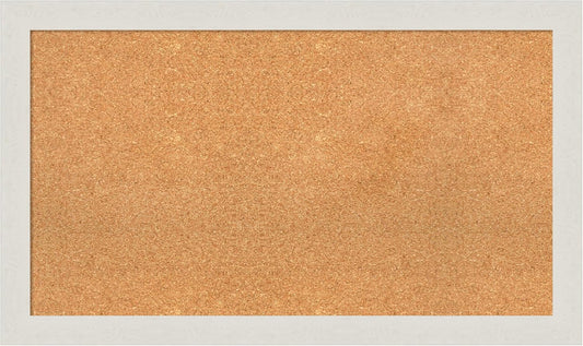Amanti Art Natural Cork Board for Wall, 23x39 Vision Board with White Frame, Large Corkboard Office Decor for Home Organization, Country Rustic Corkboard Pinboard to Display Items for Home