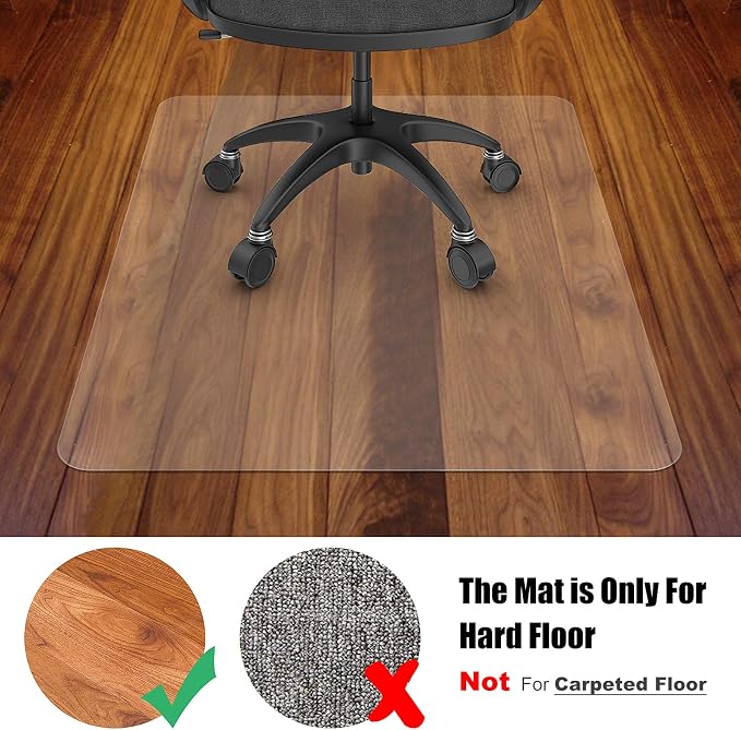 Azadx Office Chair Mat for Hardwood Floor 36 X 48, Plastic Mat for Office Chair - Image 5