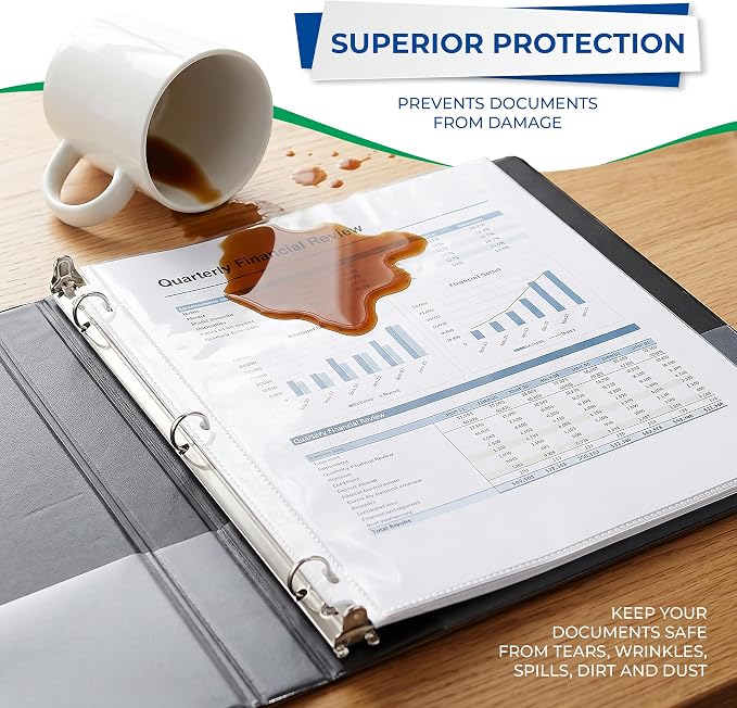 Samsill 100 Pack Sheet Protectors, 8.5x11 Inch Page Protectors - Image 4
