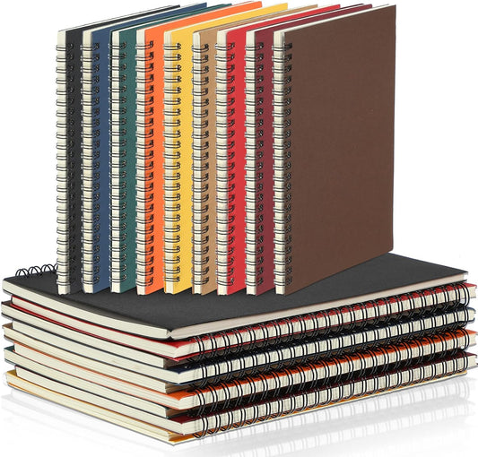 Yahenda Spiral Notebook Bulk A5 Journal Lined 8.3'' x 5.5'' Writing Composition Paper Small Notepad Subject Notebook for Students Office Business Back to School Supplies(Multi Color,18 Pcs)