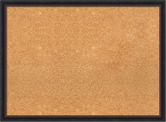 Amanti Art Natural Cork Board for Wall, 22x30 Vision Board with Black Wood Frame, Medium Corkboard Office Decor for Home Organization, Casual Corkboard Pinboard to display items for home organization