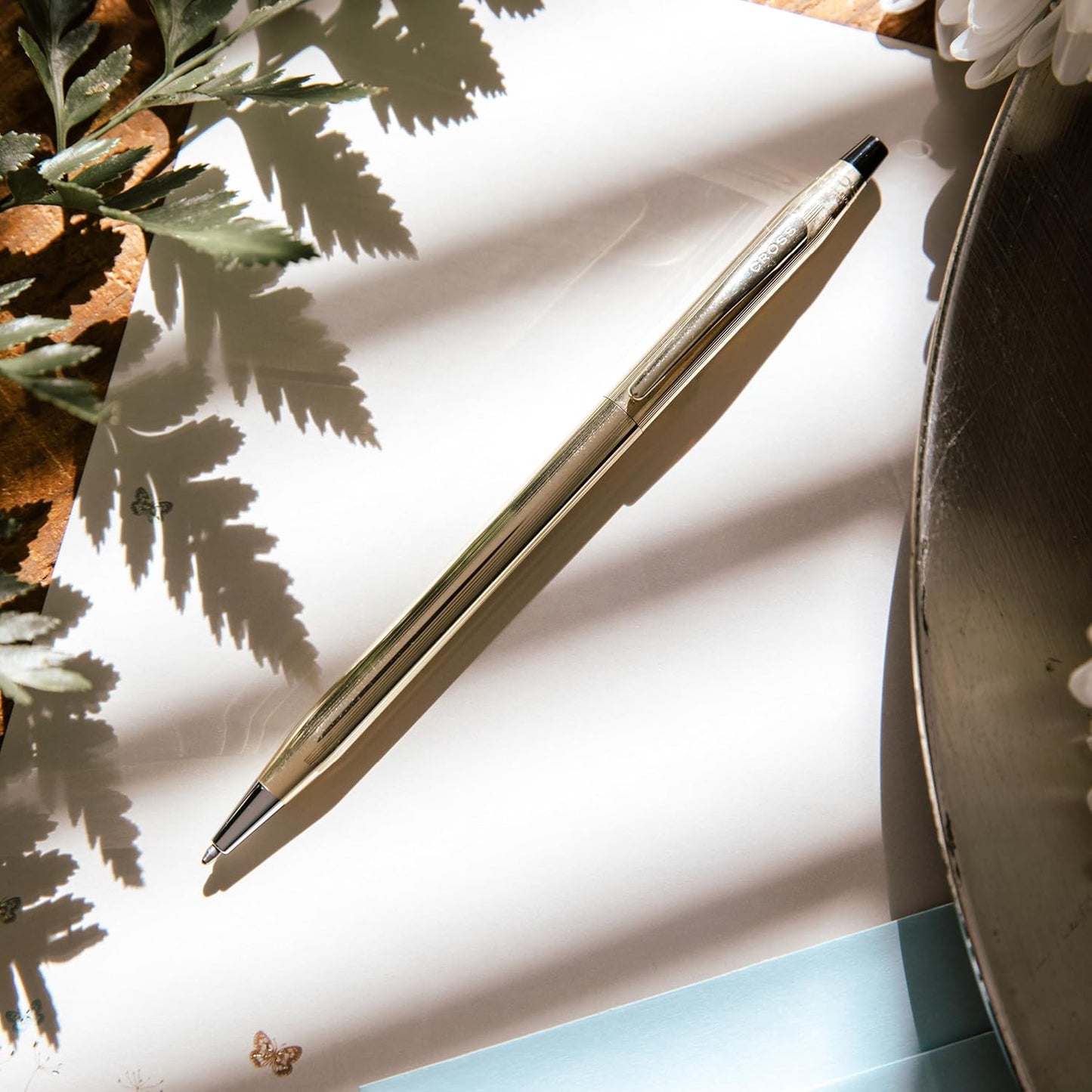 Cross Classic Century Refillable Ballpoint Pen Presented in a Luxury Gift Box - Medium Point, Black Ink, Brushed Chrome