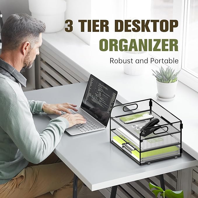 DALTACK 3 Tier Paper Organizer - Image 2