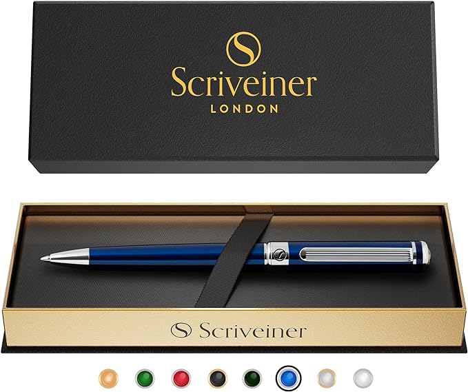 Scriveiner Midnight Blue Ballpoint Pen by Scriveiner