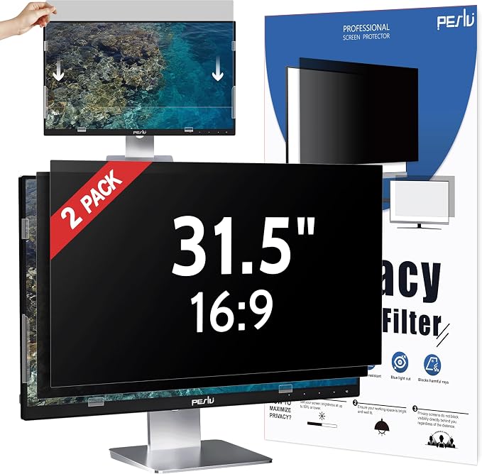 Peslv 31.5 Inch Privacy Screen for Computer Monitor 16:9 Aspect Ratio, Eye by peslv