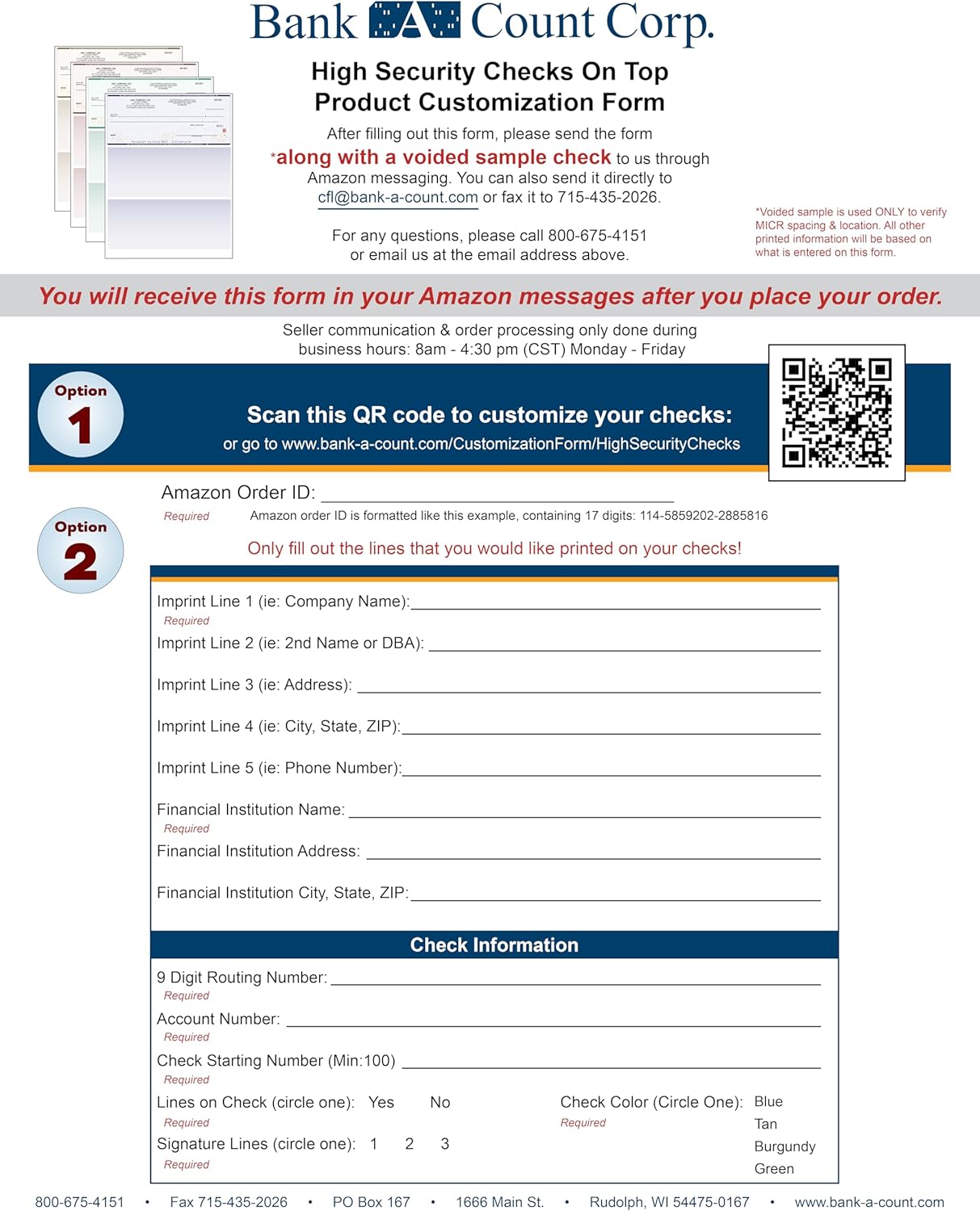 Green High Security Checks on Top Compatible w/QB accounting software - Custom Computer Checks on Top (2000)