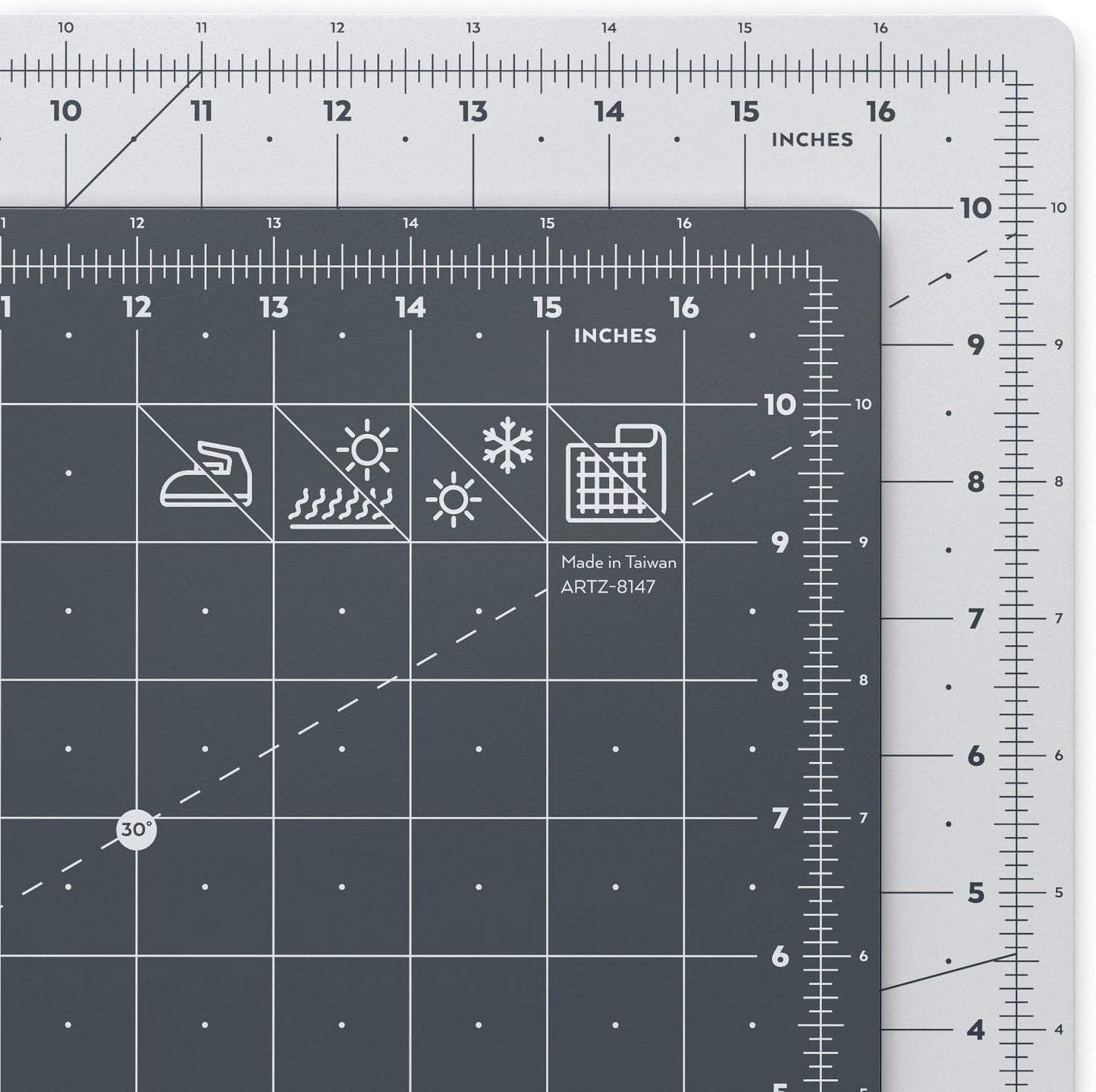 Arteza Self Healing Rotary Cutting Mat, 12"x18" with Grid & Non Slip Surface for Fabric, Paper, Vinyl, Plastic, Eco Friendly, Durable & Flexible, Great for Crafts, Quilting, Sewing, Scrapbooking