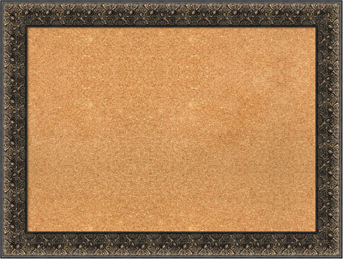 Amanti Art Natural Cork Board for Wall, 25x33 Vision Board with Black Wood Frame, Medium Corkboard Office Decor for Home Organization, Traditional Corkboard Pinboard to display items for home