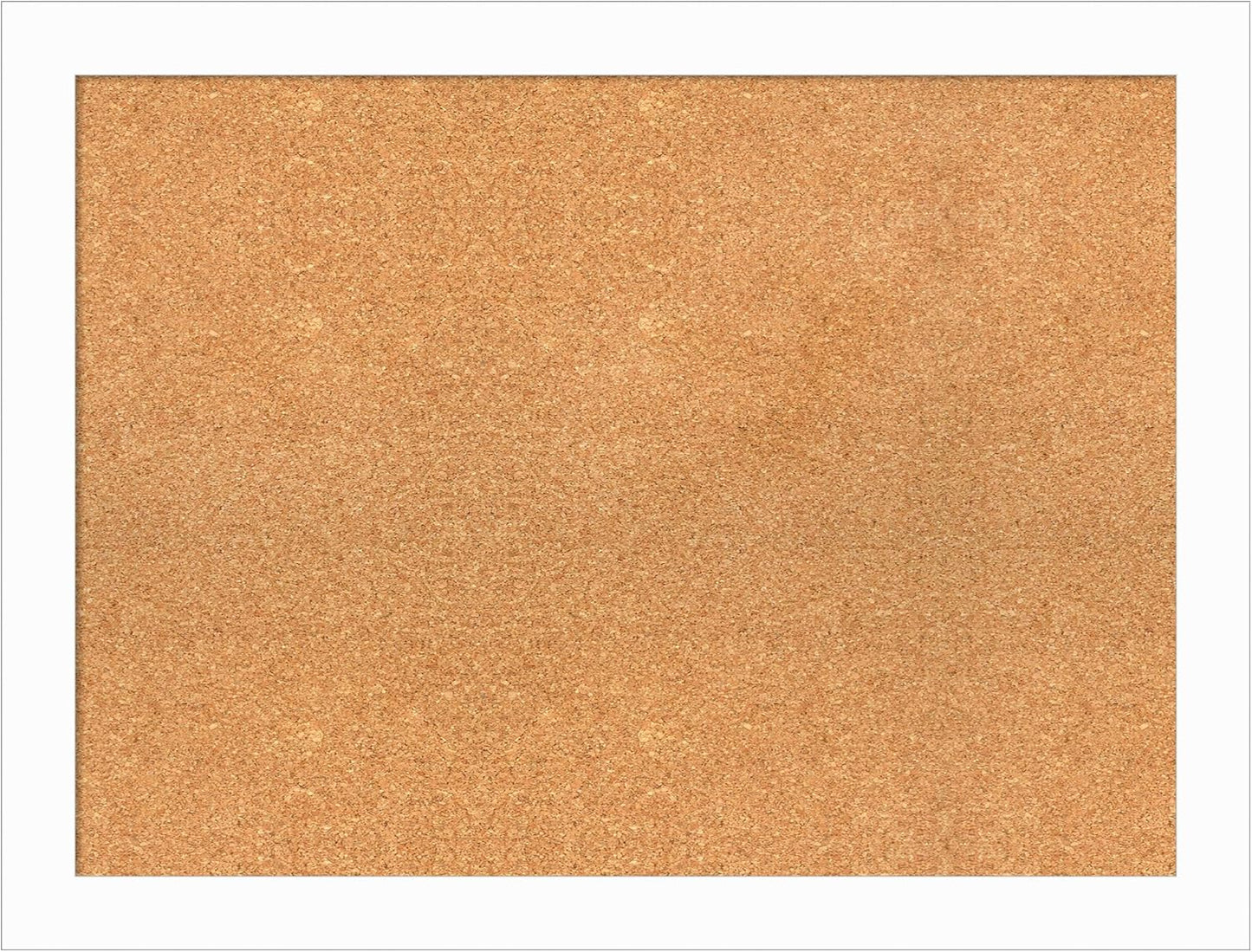Amanti Art Natural Cork Board for Wall, 25x33 Vision Board with White Frame, Large Corkboard Office Decor for Home Organization, Casual Corkboard Pinboard to Display Items for Home Organization in