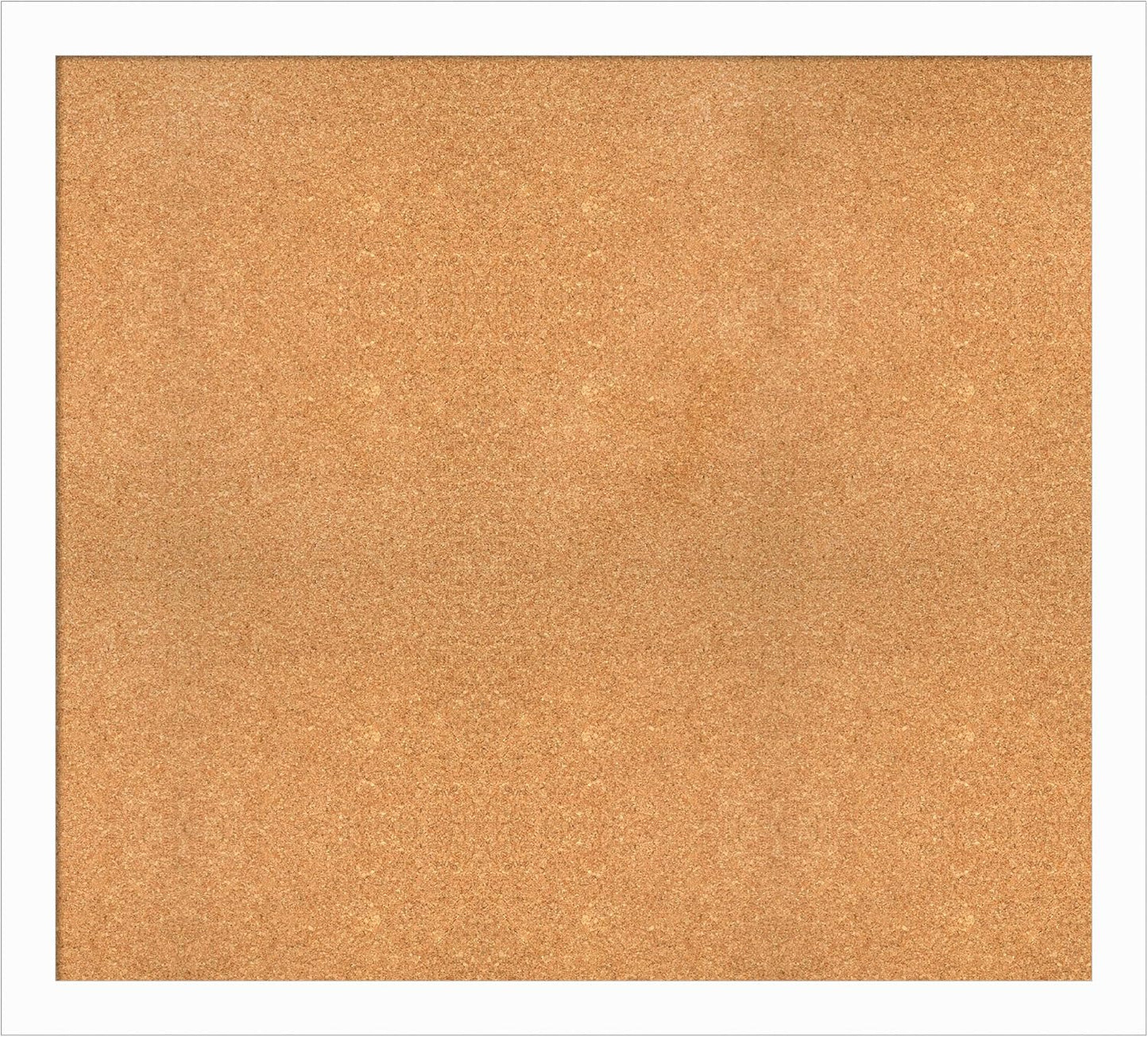 Amanti Art Natural Cork Board for Wall, 37x41 Vision Board with White Frame, Oversize Corkboard Office Decor for Home Organization, Casual Corkboard Pinboard to Display Items for Home Organization in