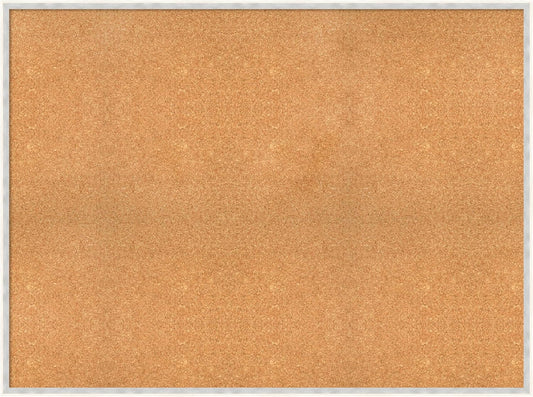 Amanti Art Natural Cork Board for Wall, 35x47 Vision Board with White Frame, Oversize Corkboard Office Decor for Home Organization, Modern Corkboard Pinboard to Display Items for Home Organization in