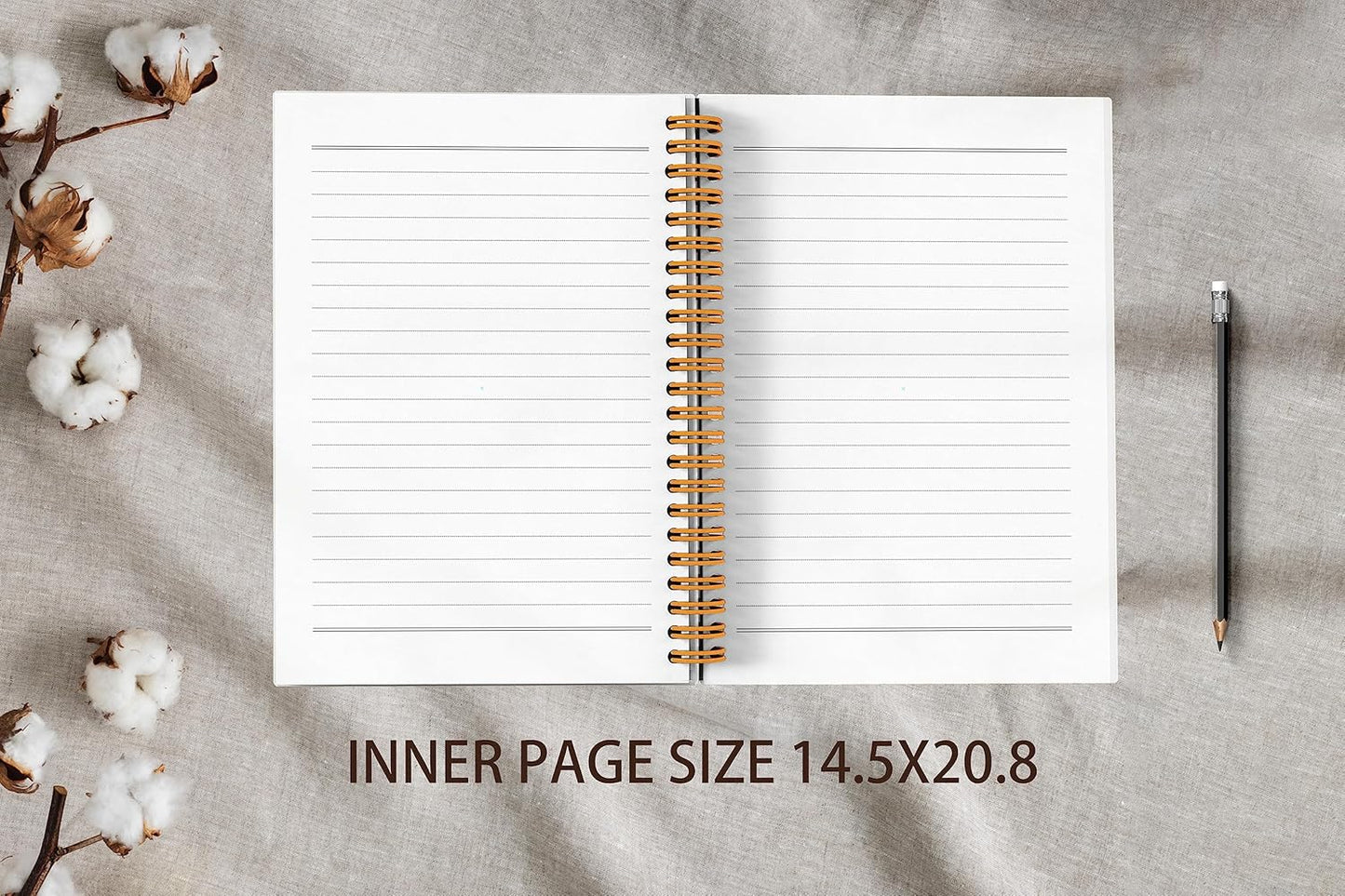 VNWEK Christian Notebook,Bible Journaling Notebook,Bible Journal,Church Notes Notebook,1 Corinthians 13:4-8 Love Never Fails Spiral Notebook Journal 5.5x8.3 Inch,Christian Journals for Women