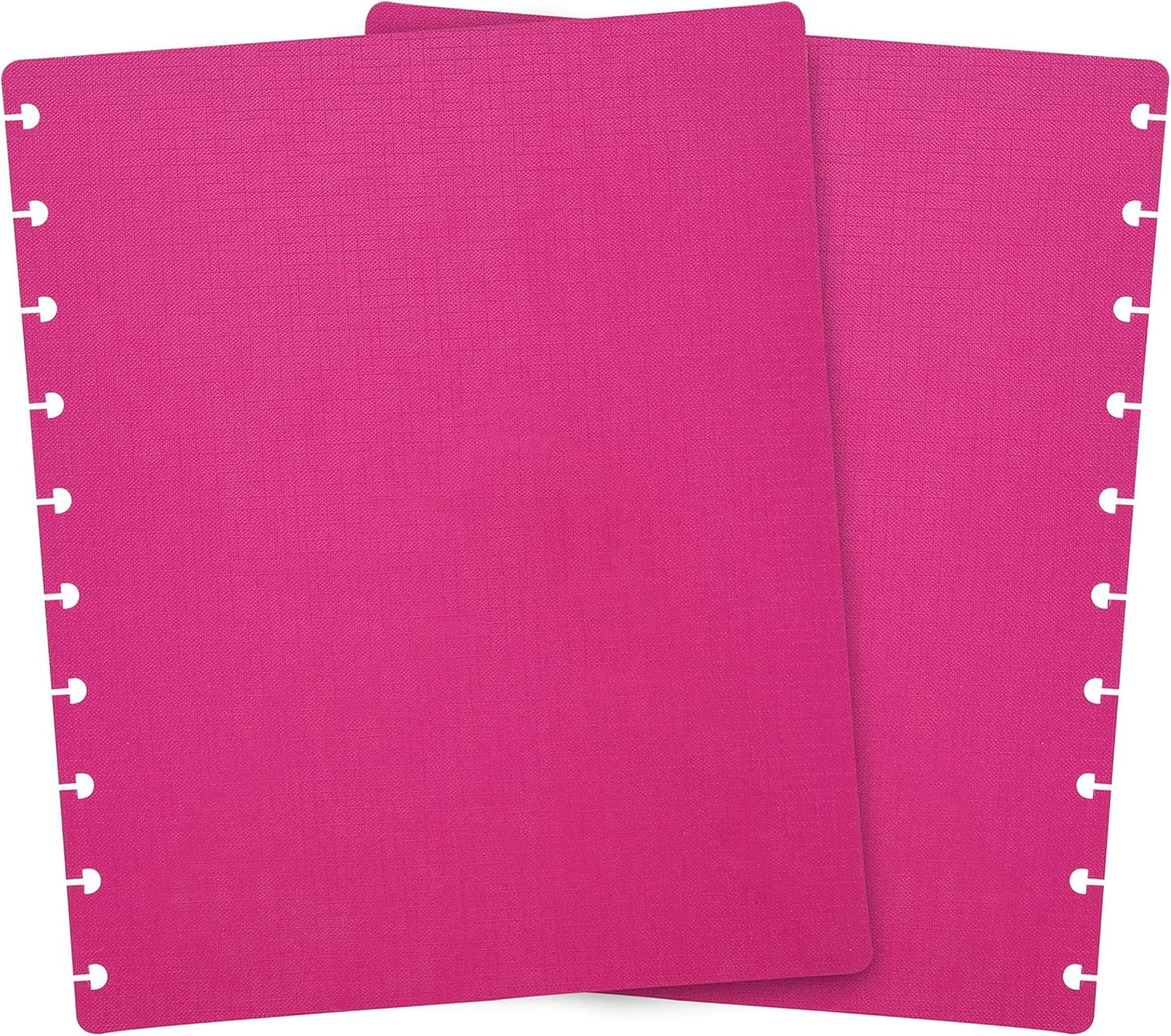 Talia Discbound Notebooks, Planner, Customizable, (y90's Pink w/Silver Discs, Midsize (7.5in x 9.75in))