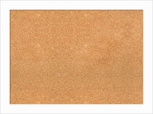 Amanti Art Natural Cork Board for Wall, 23x31 Vision Board with White Frame, Medium Corkboard Office Decor for Home Organization, Casual Corkboard Pinboard to Display Items for Home Organization in