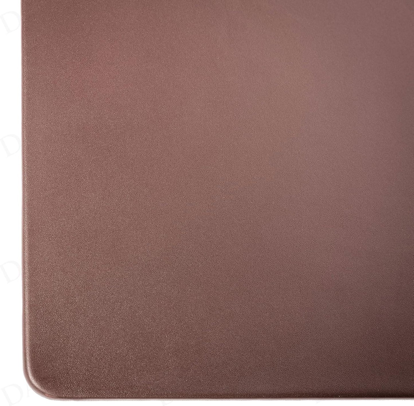Dacasso 24" x 19" Chocolate Brown Leatherette Luxury Desk Mat Blotter w/Out Side Rails for Writing - Executive Desk Surface Protector