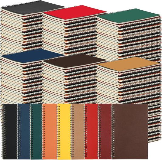 Yahenda Spiral Notebook Bulk A5 College Ruled Journals Notebooks Lined 8.3 x 5.5 Inch Note Books Composition Writing Thick Paper Notebook for Office Business School Gifts Supplies(Assorted Color, 54