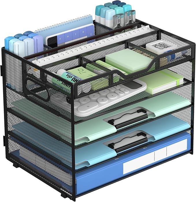 Docnest 5 Tier Mesh Desk Organizer by DocNest