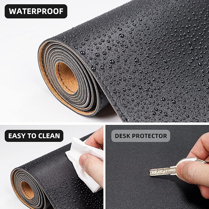 AFIING Large Desk Mat, Waterproof, Large Mouse Pad - Image 4