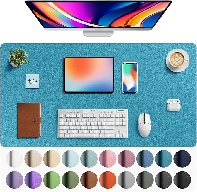 Aothia Faux Leather Desk Mat by AothiaSimpleNaturalUnique